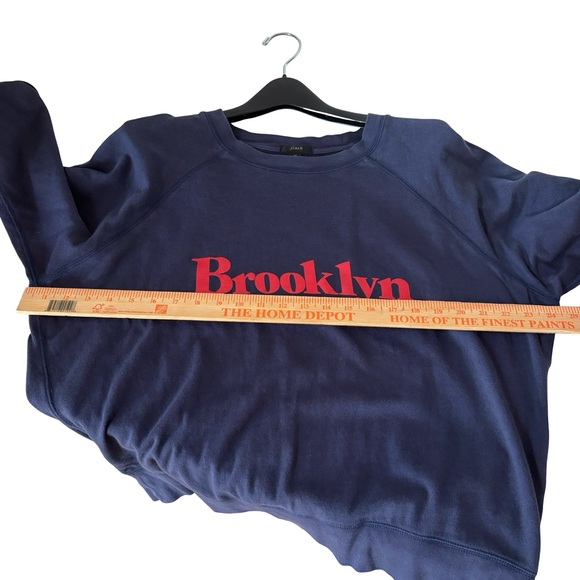 J. Crew Navy Brooklyn Sweatshirt Sz M - Picture 7 of 10